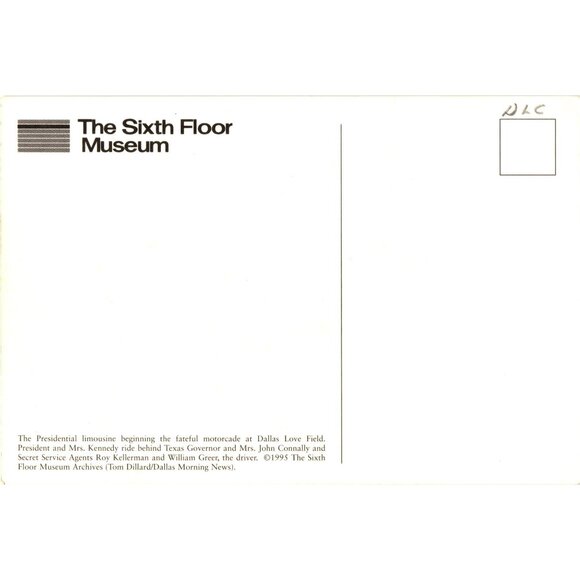 Sixth Floor Museum Dallas Love Field JFK Historic Postcard 1995 Archive Print - Picture 2 of 2